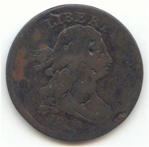 Overdate Draped Bust Half Cent - Low Grade Clear Date