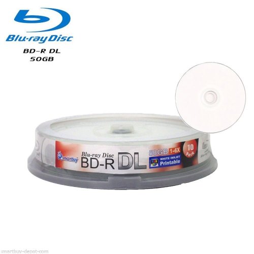 SmartBuy Dual Layer Blu-ray Discs (50GB, Pack of 10)