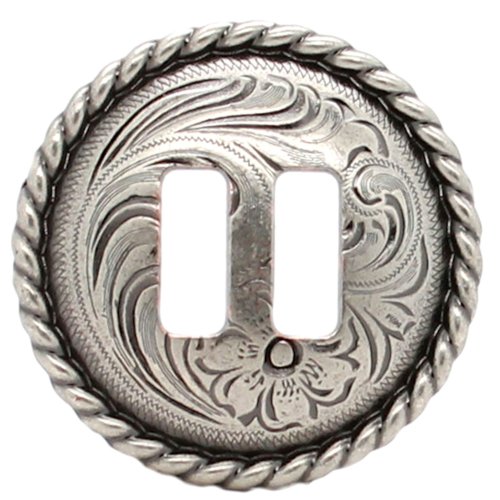 Rope Edge Antique Nickel Concho