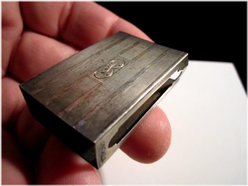 Monogrammed Sterling Silver Match Book Cover Holder