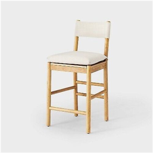 Ember Upholstered Wood Stool
