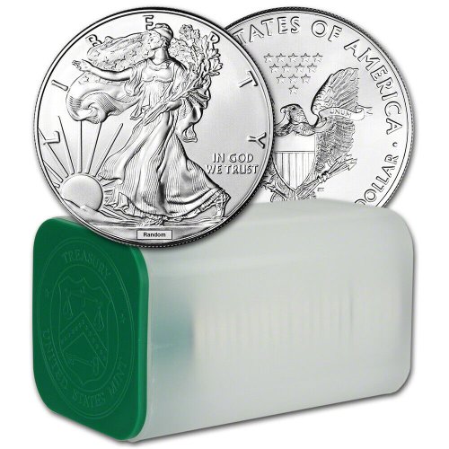 American Silver Eagle Roll: 20 Brilliant Uncirculated 1 oz Coins in Mint Tube