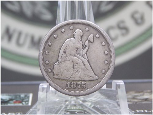 S Shielded Silver Twenty Cent Coin - 1875 Edition