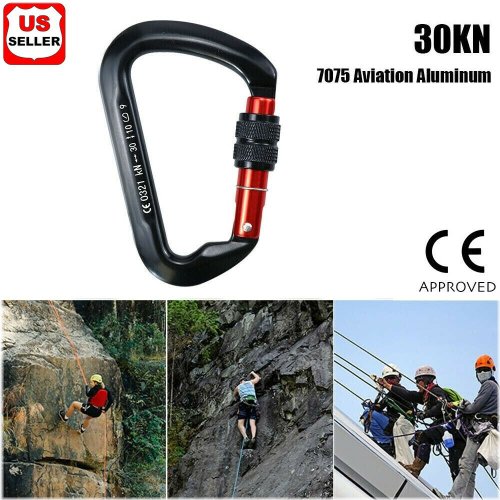 PeakLock Heavy Duty Carabiner: Secure D-Ring Hook for Climbing and Caving