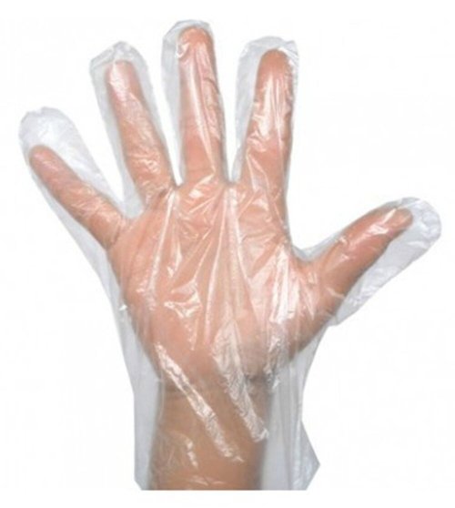 Disposable Clear Plastic Food Service Gloves with 4 Sizes