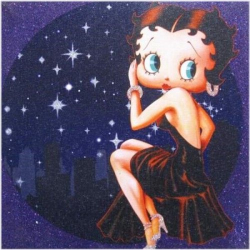 Starry Night Betty Boop Canvas Print