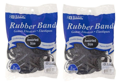 Black Color Rubber Bands Variety Pack