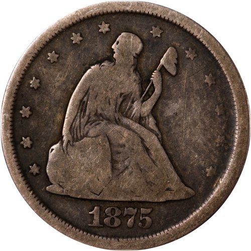 Silver Quarter Dollar Coin (1875-S)