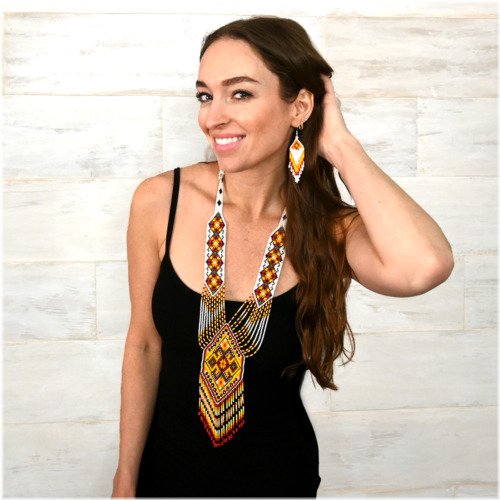 Desert Wanderer Beaded Y Necklace