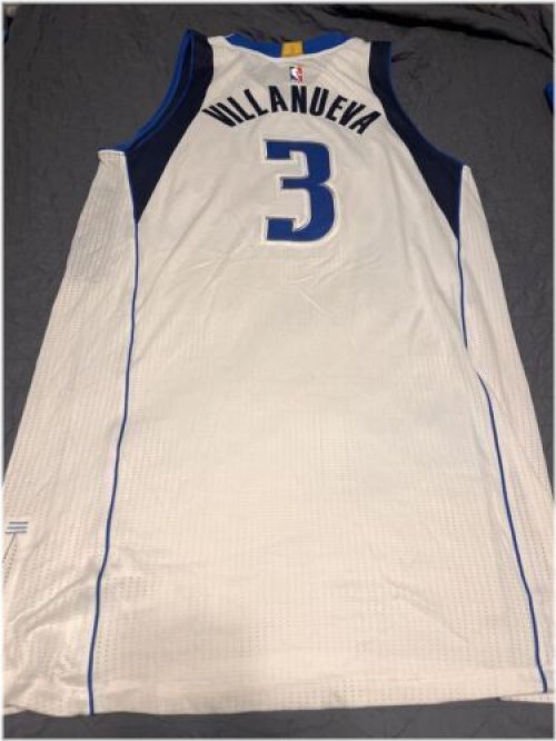 Charlie Villanueva Mavericks Playoff Game-Worn Jersey