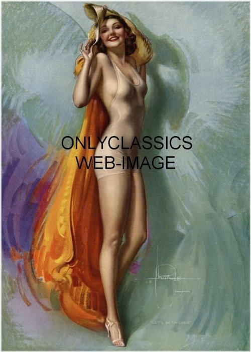 Vintage Friendship Art Print by Rolf Armstrong