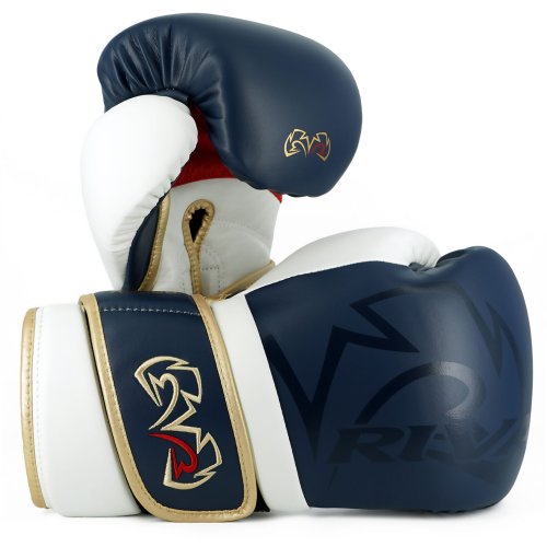 Navy Sparring Gloves with Hook and Loop Closure