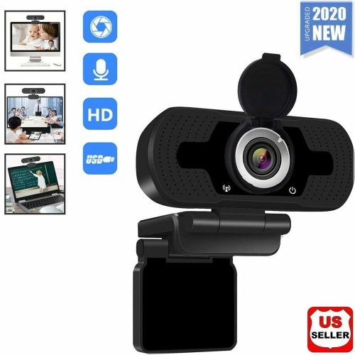 CrystalView Webcam with Integrated Mic for Enhanced Video Calls