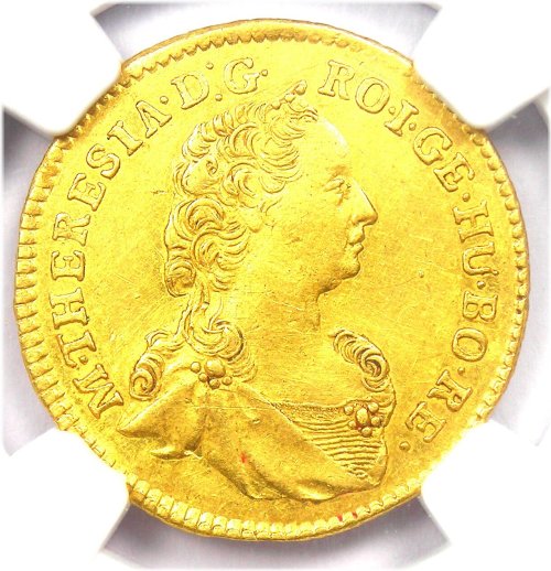 Transylvanian Gold Ducat 1760 - NGC Uncirculated Detail