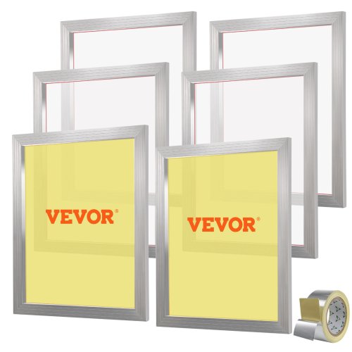 Aluminum Frame Silk Screen Printing Screens - 6 Pack