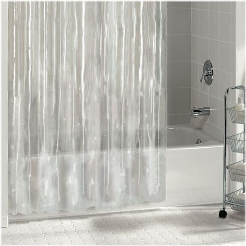 Vinyl Shower Curtain Liner with Metal Grommets - Solid Color Options