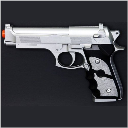 Silver Beretta Spring Airsoft Pistol