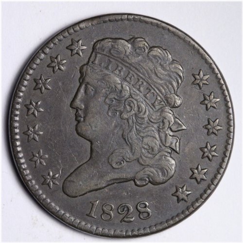 13 Stars Classic Head Half Cent - 1828
