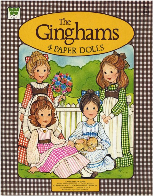 Gingham Girls Retro Paper Doll Set