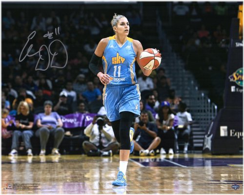Chicago Sky Autographed Dribbling Photo by Elena Delle Donne