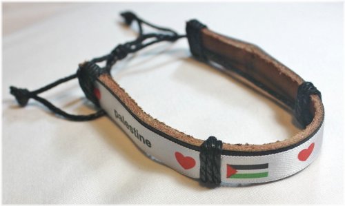 Palestinian Heart Flag Wristband - Model #4