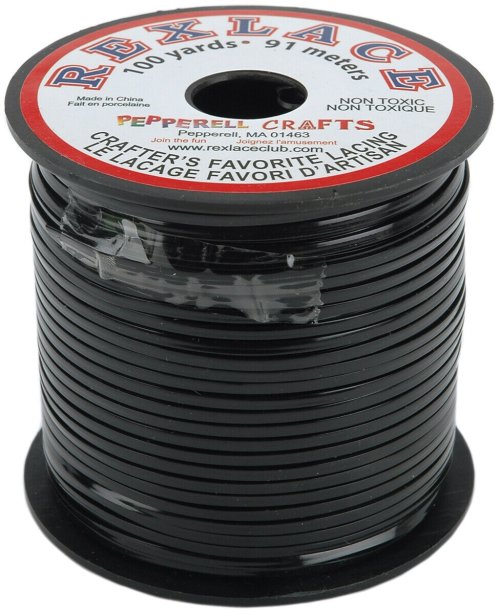 Midnight Weaving Cord - 100 Yards of Sturdy Black Plastic Lacing