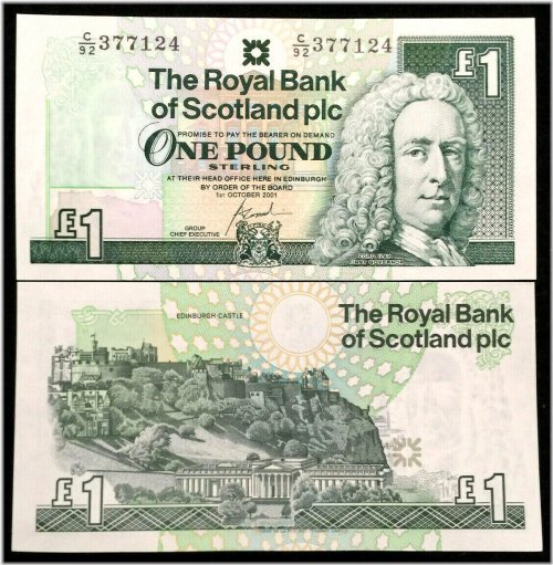 Scotland Royal Bank 1 Pound 2001 Banknote