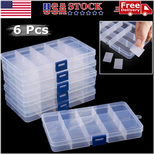 Clear Craft & Jewelry Storage Set - 6 Pack