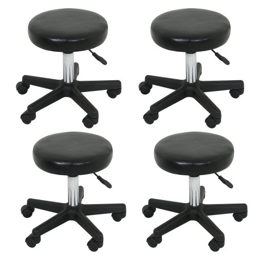 Hydraulic Swivel Leather Stool Set