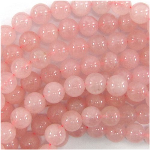 Rose Quartz Blossom Beads - 15" Strand in Various Sizes