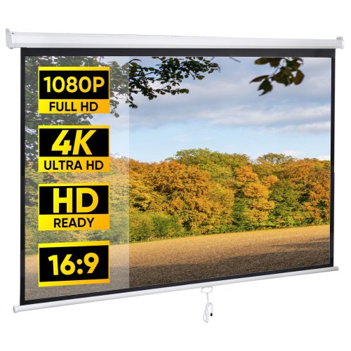 VividView 80" Manual Pull Down Projection Screen