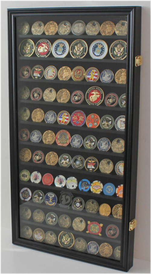 Heritage Collection Display Case for Challenge Coins and Military Medals