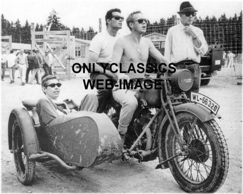 Vintage Motorcycle Film Stars 8x10 Photo
