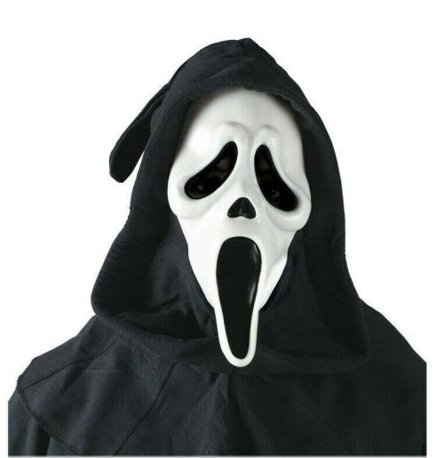 Shrouded Horror Ghost Mask for Halloween Costume - Inspired by the Scream Movie