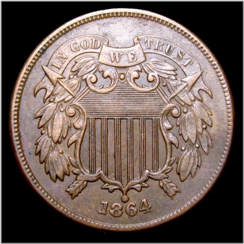 Stunning 1864 Two Cent Piece