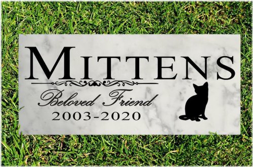 Feline Remembrance Stone - Personalized Outdoor Memorial for Your Beloved Cat