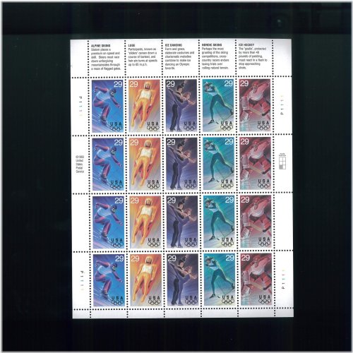 Winter Olympics Postage Stamp Collection