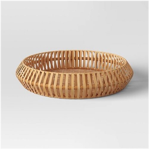 Round Natural Weave Tray