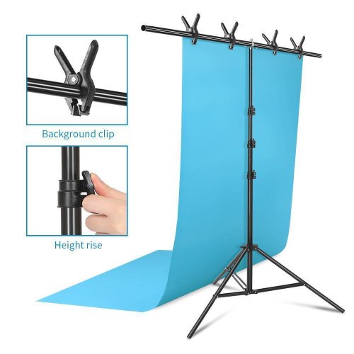 FlexFrame Backdrop Support Kit: Adjustable Stand with Crossbar