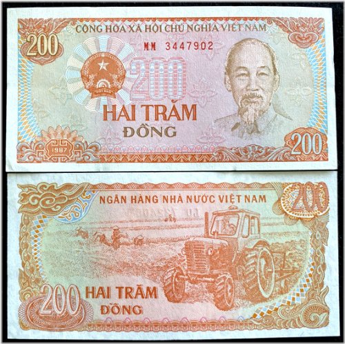 Vietnam 200 Dong 1987 UNC Banknote