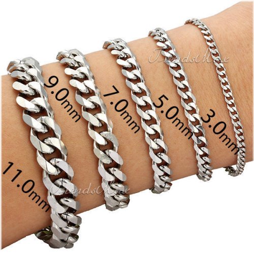 Steel Curb Cuban Bracelet Collection