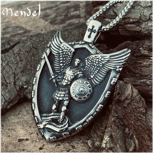 Saint Michael Medallion Necklace for Men