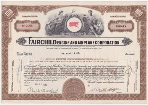 Fairchild Aero Heritage Certificate