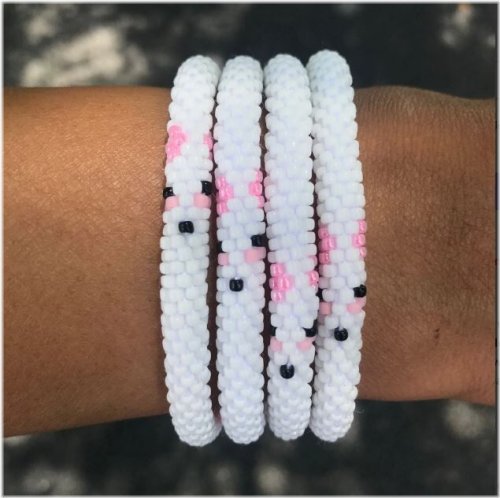 Bunny Glass Beaded Bracelet