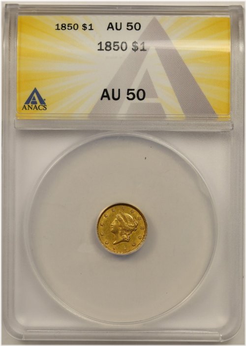 Liberty Head Gold Dollar - 1850 AU 50