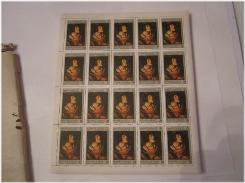 Mahra State Western Painting Stamp Sheets - 50 Fils Mint (100 Sheets of 20)