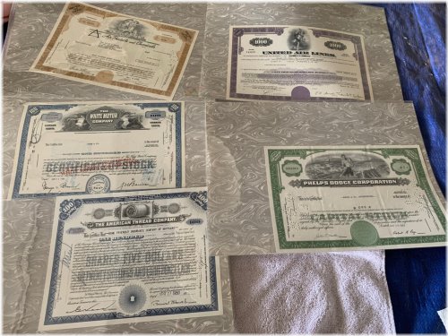 Franklin Mint Vintage Stock Certificate Assortment