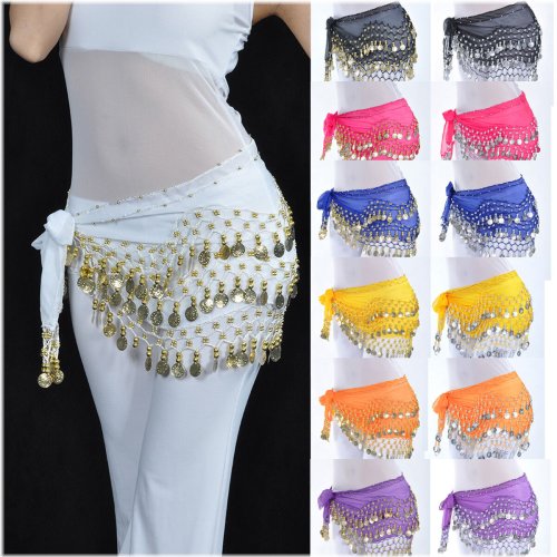 Chiffon Dangle Waist Scarf for Adult Belly Dancing Costume