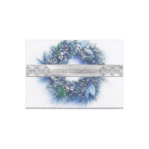 Merry Wreath Christmas Cards Set - Pack of 25