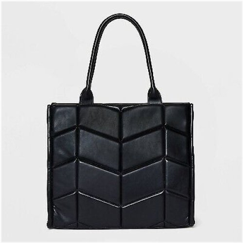 Quilted Noir Tote